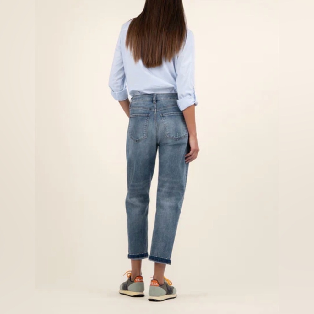Kut from the Kloth Size 10 Sienna Baggy Boyfriend Crop - Picture 2 of 10
